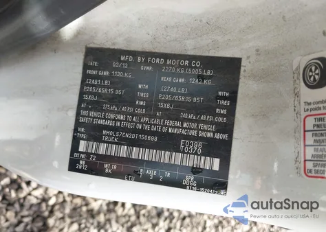 2013 Ford Transit Connect Xl z USA, uszkodzony, nr VIN NM0LS7CN2DT150698